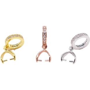 镀925吊坠葫芦扣 瓜子扣 翡翠水晶蜜蜡万能扣牛鼻扣 左右夹扣配件