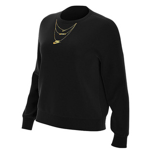 Nike/耐克正品Nike大LOGO刺绣项链烫金圆领时尚卫衣套头衫 CZ4023