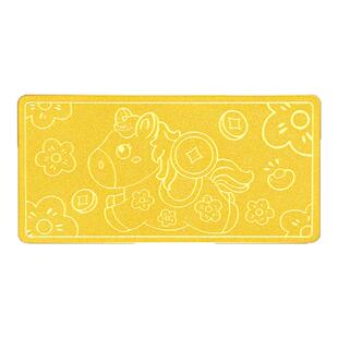 周大生黄金马年生肖金条足金投资金马上有钱金块本命年送女友礼物