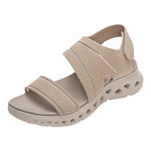 可下水运动凉鞋女夏外穿2025新款中老年软底不累脚透气网布妈妈鞋