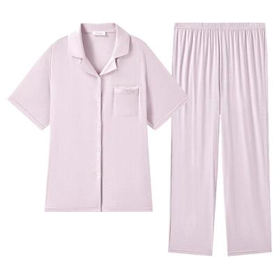 兰卓丽家居服女上下套装短袖夏季