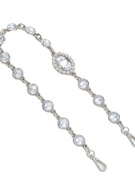 miumiu水钻链条斜挎水晶包链