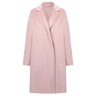 首降|歌莉娅冬季新款粉色优雅羊绒羊毛大衣中长款毛呢外套女