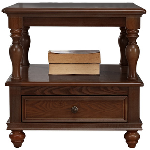 实木沙发边柜小方桌茶几小茶几方几复古美式边几侧边柜边桌小桌子