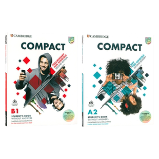 【麦凯思图书】原版进口Compact Key for Schools A2 B1级别新版剑桥KET考试备考冲刺教材教辅剑桥学生套装第二版青少版考纲pet