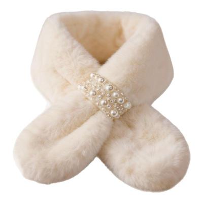 阿吉豆围巾冬季护颈毛毛领围脖女