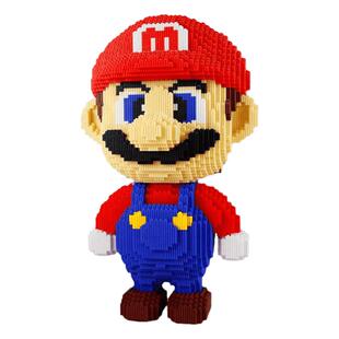 莎莎同款玛丽奥益智拼装手工立体拼插积木玩具高难度积木儿童礼物