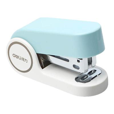 得力订书机学生用省力马卡龙色