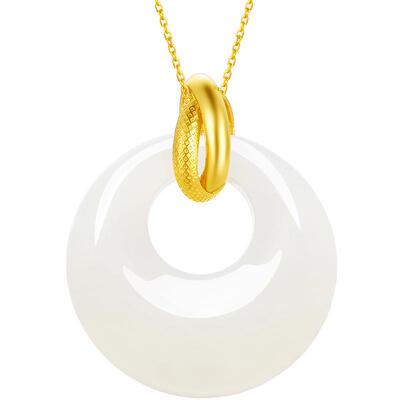 周六福平安扣吊坠挂件