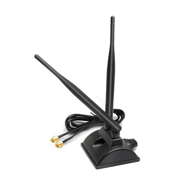 WIFI路由器2.4G/5.8双频桌面天线6DB高增益无线网卡强磁吸盘天线