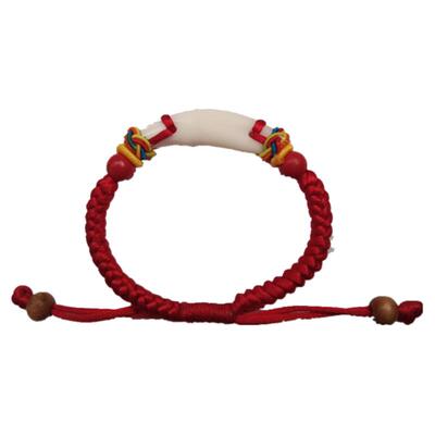 婴儿宝宝黑狗牙手链红绳