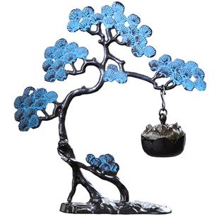 迎客松仙鹤香炉摆件家用小吊炉香薰炉室内熏香炉沉香线香香插国风