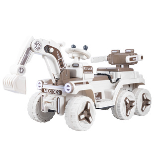 挖掘机儿童玩具车可坐人男孩遥控电动大号挖土机勾机充电双人可坐