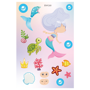 小公主可爱卡通动漫DIY创意趣味贴纸儿童喜爱快乐互动组合变脸装扮卡通自粘贴热门手账贴人物五官