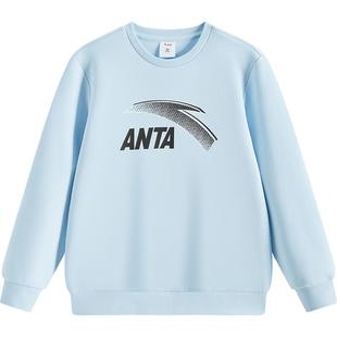 安踏儿童卫衣男女童圆领套头衫2025春秋卫衣大童运动衫