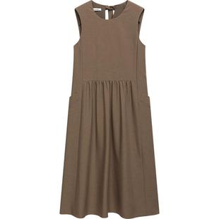 播学院风无袖连衣裙女商场同款2024新款气质叠穿背心裙BDR1LD0253