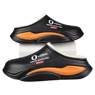 棉拖鞋男款外穿2024新款爆款防滑厚底增高室内居家保暖棉拖男潮流