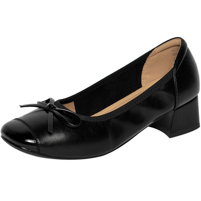 remoor法式复古方头蝴蝶结单鞋
