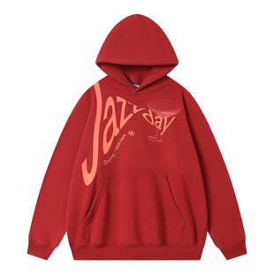 CryingCenterJazzDay字母印花廓形宽松连帽加绒卫衣 男女款