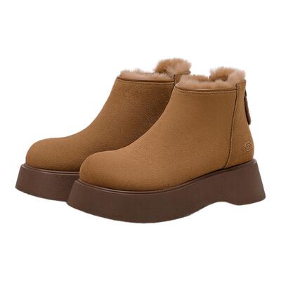 星期六时尚百搭厚底保暖雪地靴女