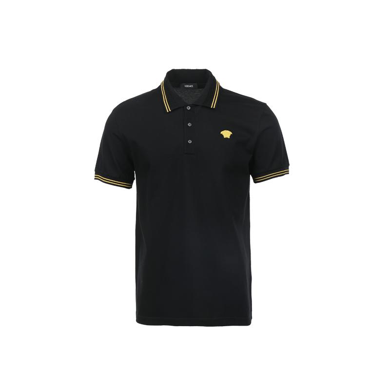 【自营】Versace/范思哲男士棉质logo徽标短袖T恤商务休闲POLO衫