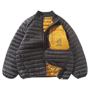 mipo冬季儿童羽绒服三防外套男女童防风立领户外轻薄排骨羽绒上衣