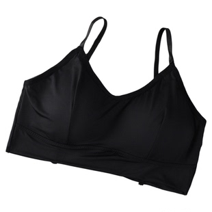 大码美背文胸一体背心胖mm吊带抹胸细带内衣薄款固定杯2025新品