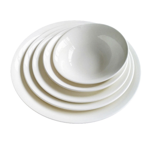 10个装加厚纯白陶瓷碗家用斗碗面碗商用早餐店餐具馄饨汤粉碗中式