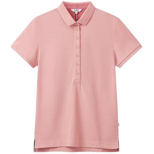 AIGLE艾高DFT速干短袖吸湿凉感户外休闲POLO衫T恤女士装蓝色上衣