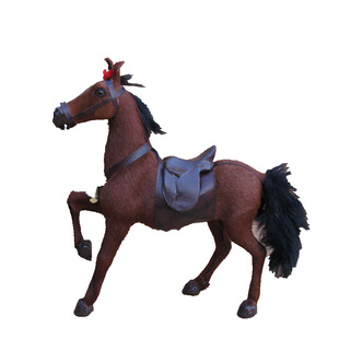 仿真动物马模型摆件儿童玩具家居客厅桌面摆设 仿真战马 工艺品