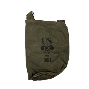 美军公发越战经典防毒面具帆布腿包收藏品军版原品数量有限军绿色