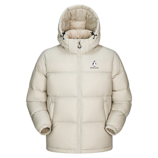 企鹅「雪泡芙」羽绒服女2025秋冬新款户外运动保暖防风雨面包服男