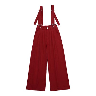 哟酷酷可拆卸调节背带裤女