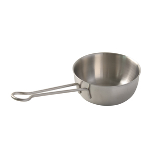 oakliving18/10不锈钢迷你奶锅大小号线柄泼油锅家用厨房露营锅具