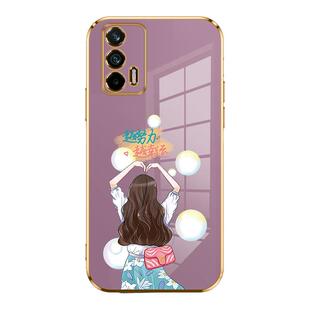 适用realmeV15手机壳realme真我V5保护oppo硅胶套5G全包RMX3092防摔越幸运2111电镀软壳v155g男oppov新款女潮