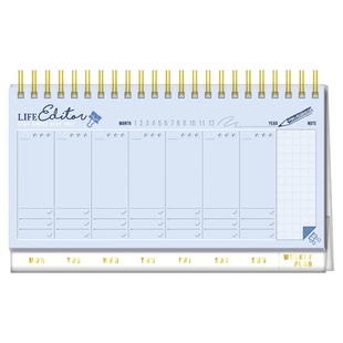 SEASON台湾四季自填周计划桌历桌面台历月历日程安排周历手账本