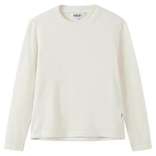 AIGLE艾高Polartec女士户外保暖休闲圆领抓绒内胆衣法式上衣外套