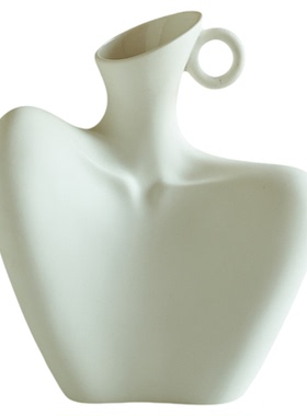 桌面摆件高级感小众轻奢高档艺术创意陶瓷花瓶客厅玄关小众装饰品