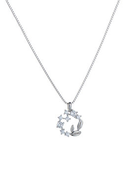 幸运花环轻奢小众设计纯银项链女