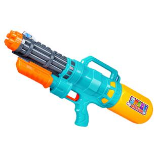 加特林水枪儿童玩具喷水抽拉式男孩大容量高压强力射程远呲水网红