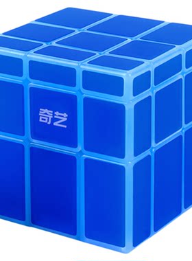 奇艺夜光镜面蓝色三阶变体异形魔方手感好送教程创意益智玩具儿童