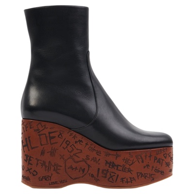 Chloe蔻依 25冬季新款MAXIME 坡跟及踝靴