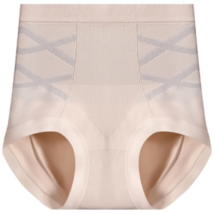 黑绷带高腰收腹内裤女提臀强力收小肚子新款大码产后塑形透气内裤