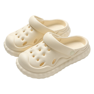 孕妇洞洞鞋女款夏季2026新款外穿厚底踩屎感eva沙滩包头凉拖鞋女