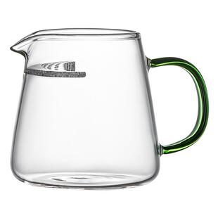 公道杯玻璃绿茶杯专用月牙茶漏一体加厚带过滤分茶器月牙杯泡茶器