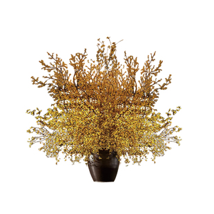 妖及 现代新中式金黄陶瓷花艺【望秋】售楼处酒店会所大型花艺