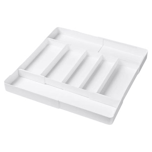 可伸缩抽屉收纳盒橱柜餐具桌面杂物分格内置储物盒分隔神器厨房