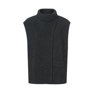 GCRUES商场同款高领绵羊毛无袖毛衣女2025冬针织马甲 G09D00A0452