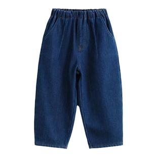 [加绒]马克珍妮男女童宽松保暖牛仔裤 儿童冬装裤子萝卜裤232099