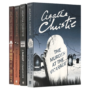 正版阿加莎系列 马普尔小姐探案第一季4册 英文原版 Miss Marple 进口英文版侦探小说 藏书室女尸之谜 寓所谜案 谋杀启事 命案目睹
